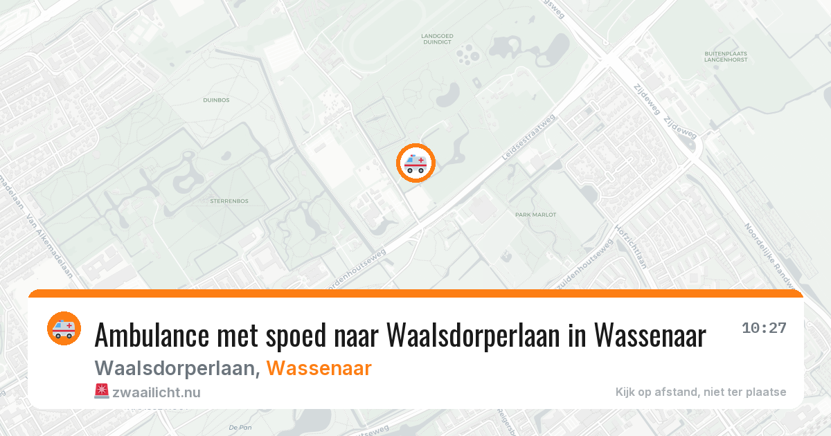 Ambulance met spoed naar Waalsdorperlaan in Wassenaar — 15 jul 2026
