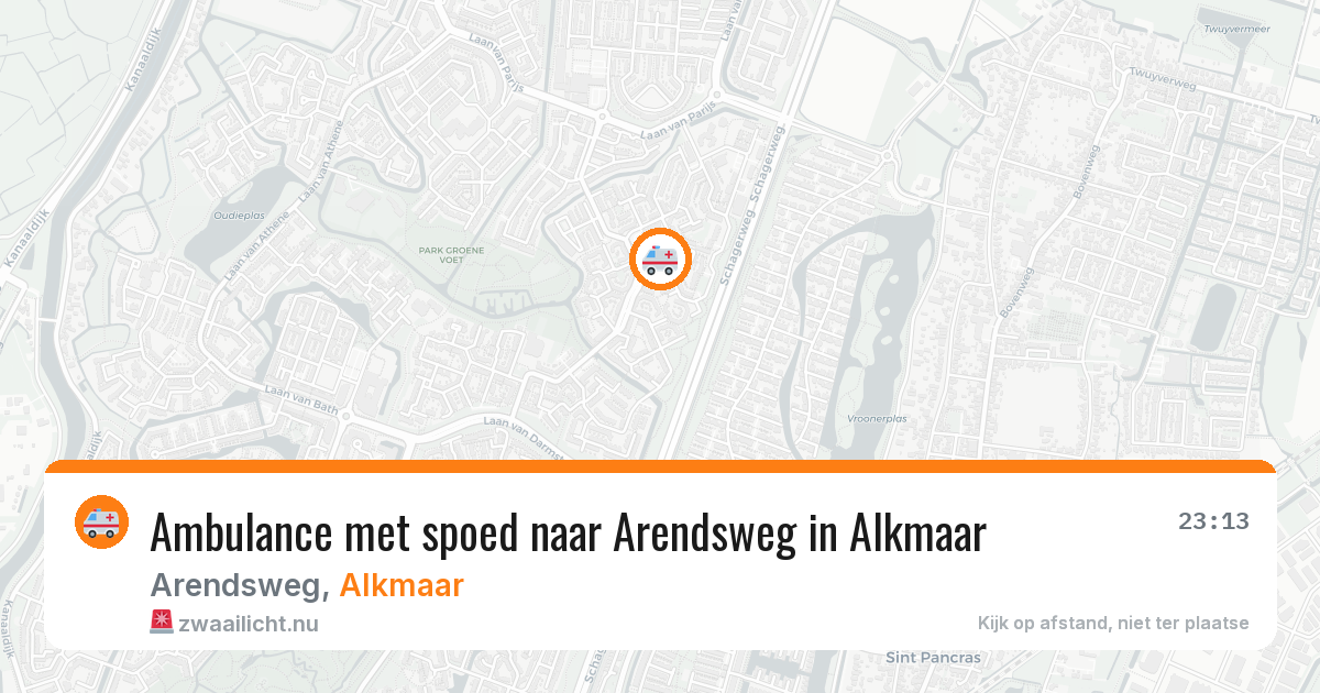 Ambulance met spoed naar Arendsweg in Alkmaar — 17 jul 2026