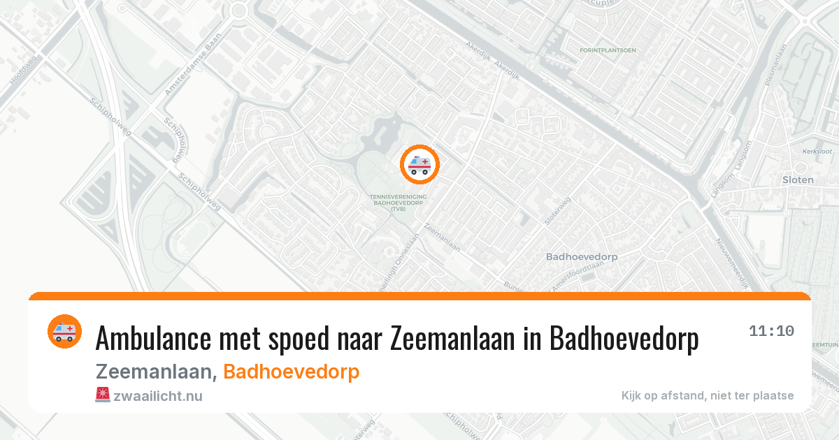 Ambulance met spoed naar Zeemanlaan in Badhoevedorp — 20 mei 2026
