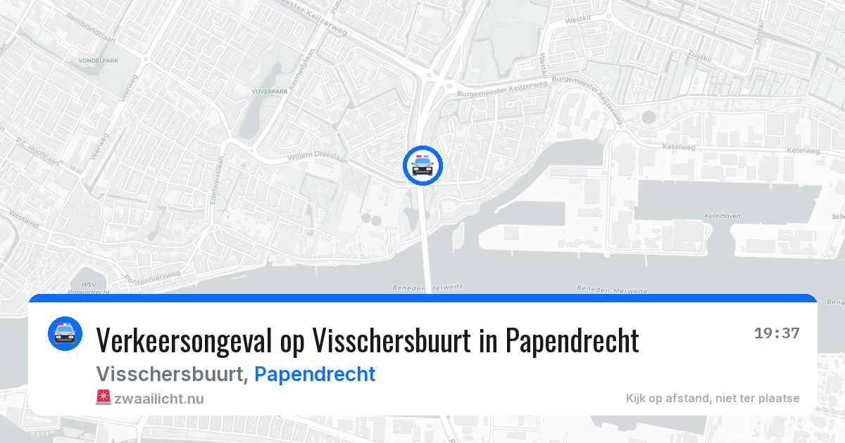 Verkeersongeval op Visschersbuurt in Papendrecht — 13 jul 2026