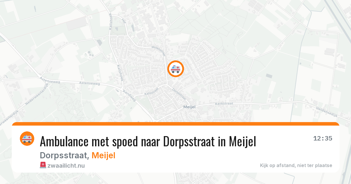Ambulance met spoed naar Dorpsstraat in Meijel — 17 jul 2026