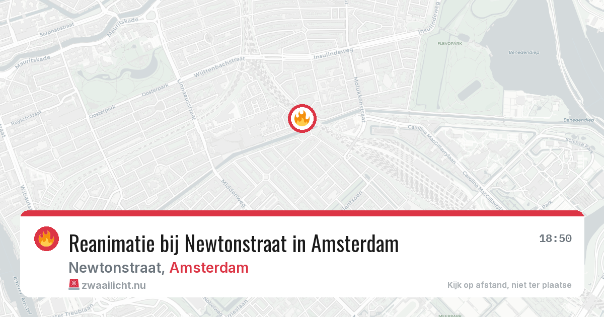 Reanimatie bij Newtonstraat in Amsterdam — 26 jul 2026