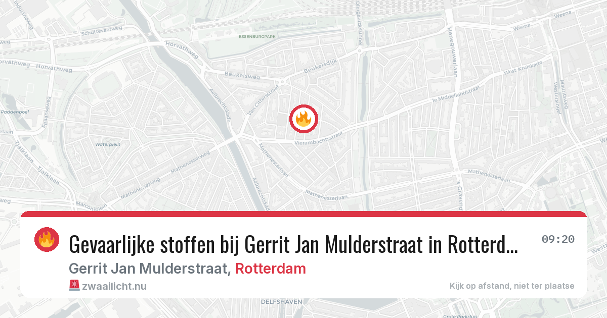 Gevaarlijke stoffen bij Gerrit Jan Mulderstraat in Rotterdam — 2 jun 2026