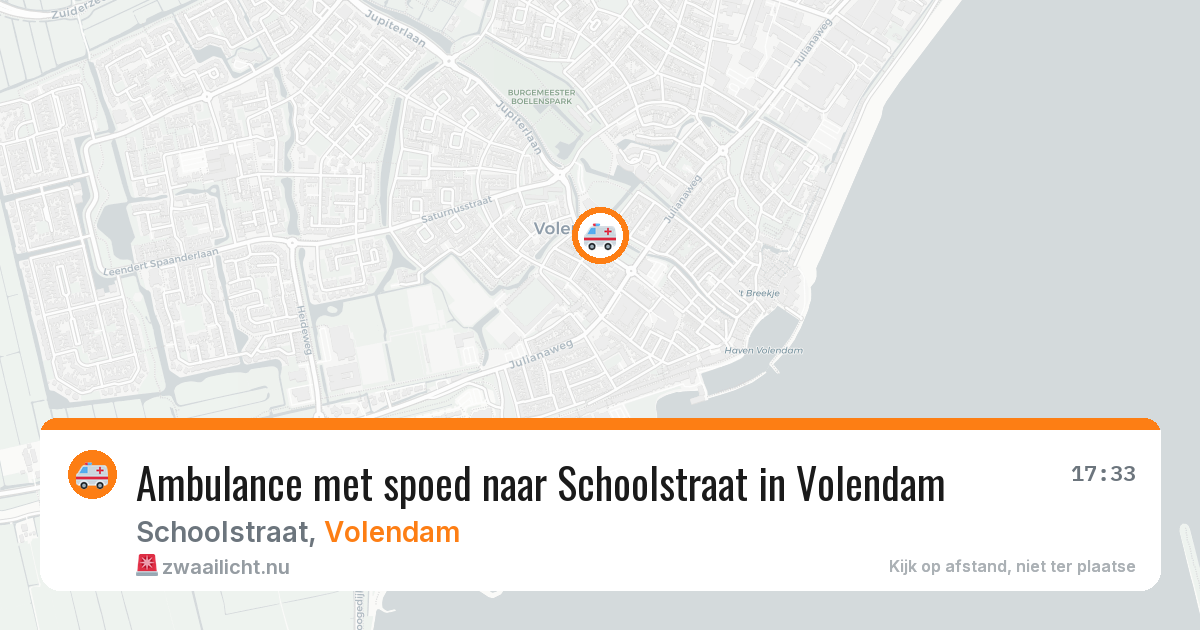 Ambulance met spoed naar Schoolstraat in Volendam — 14 jul 2026
