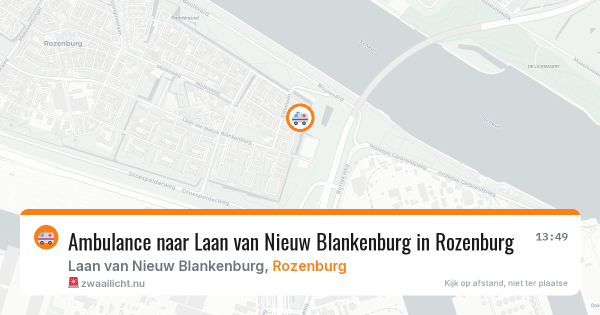 Ambulance naar Laan van Nieuw Blankenburg in Rozenburg — 24 jul 2026