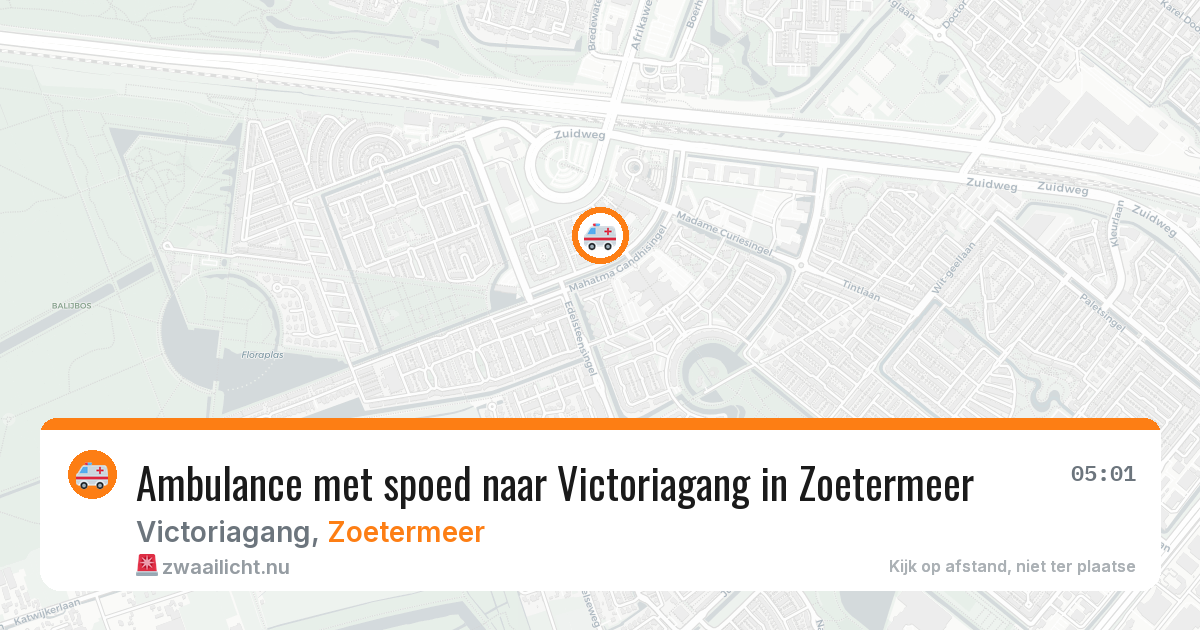 Ambulance met spoed naar Victoriagang in Zoetermeer — 24 jan 2026