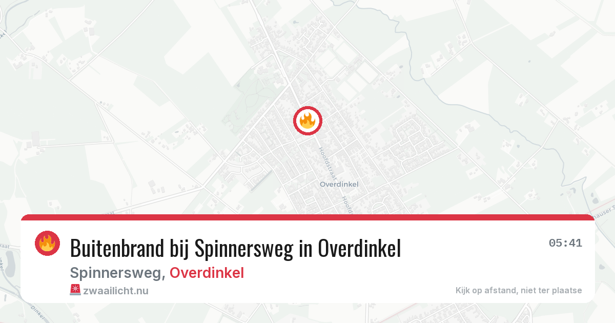 Buitenbrand bij Spinnersweg in Overdinkel — 3 mei 2026