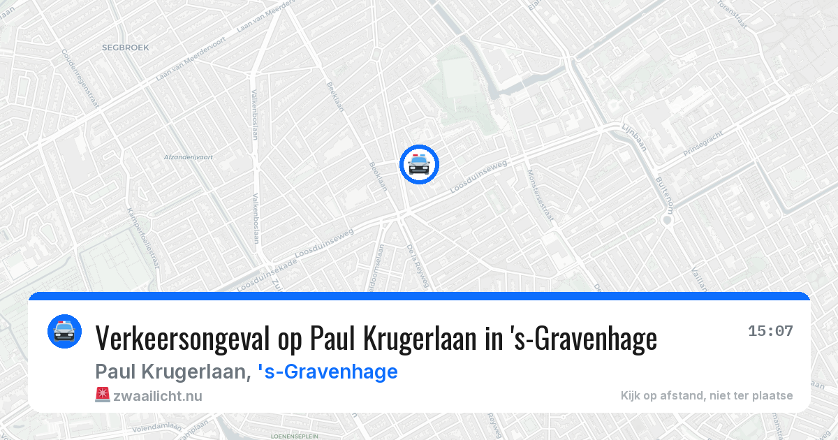 Verkeersongeval op Paul Krugerlaan in 's-Gravenhage — 19 mei 2026