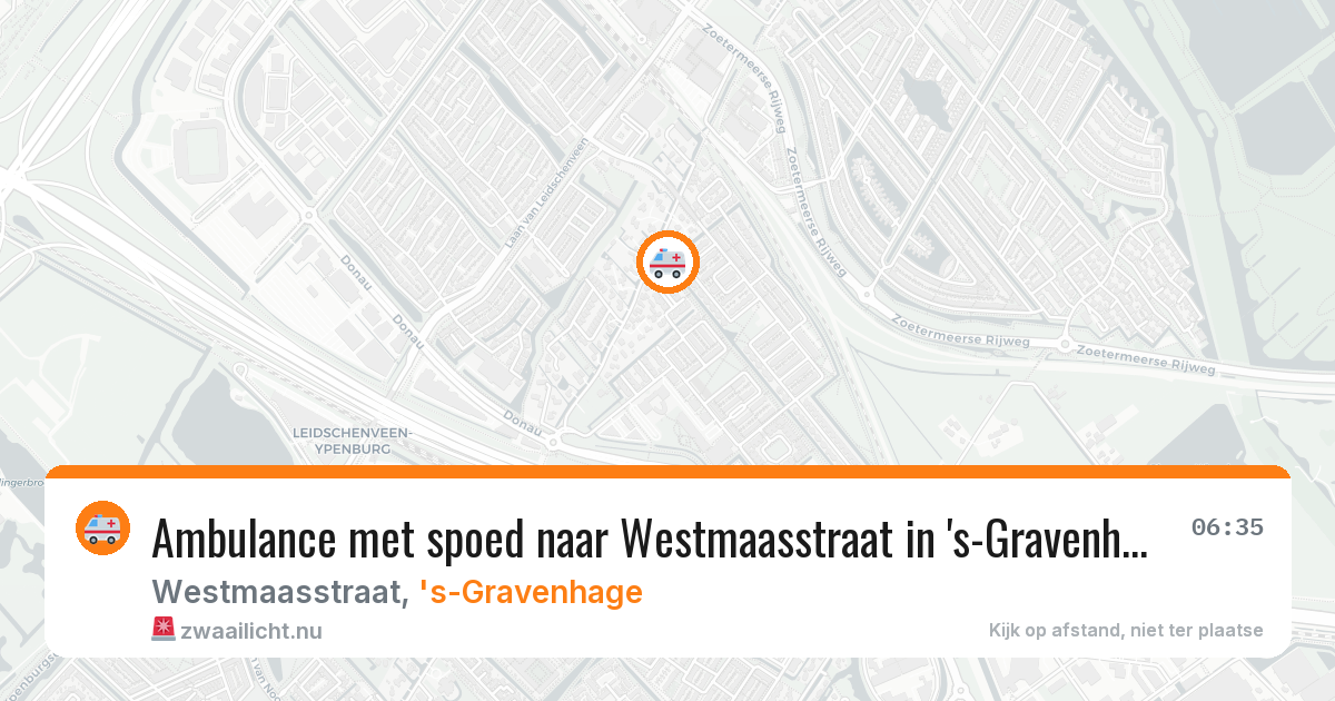 Ambulance met spoed naar Westmaasstraat in 's-Gravenhage — 20 mrt 2026