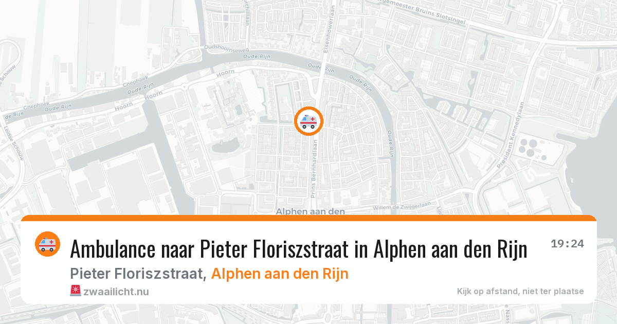 Ambulance naar Pieter Floriszstraat in Alphen aan den Rijn — 24 jul 2026