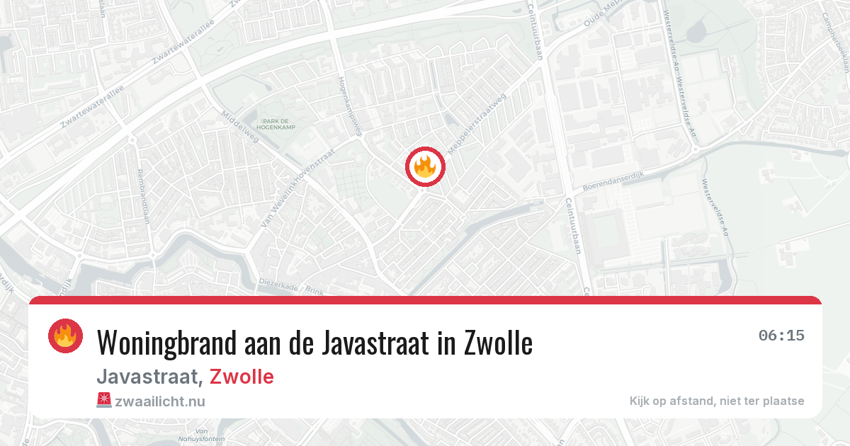 Woningbrand aan de Javastraat in Zwolle — 30 jun 2026