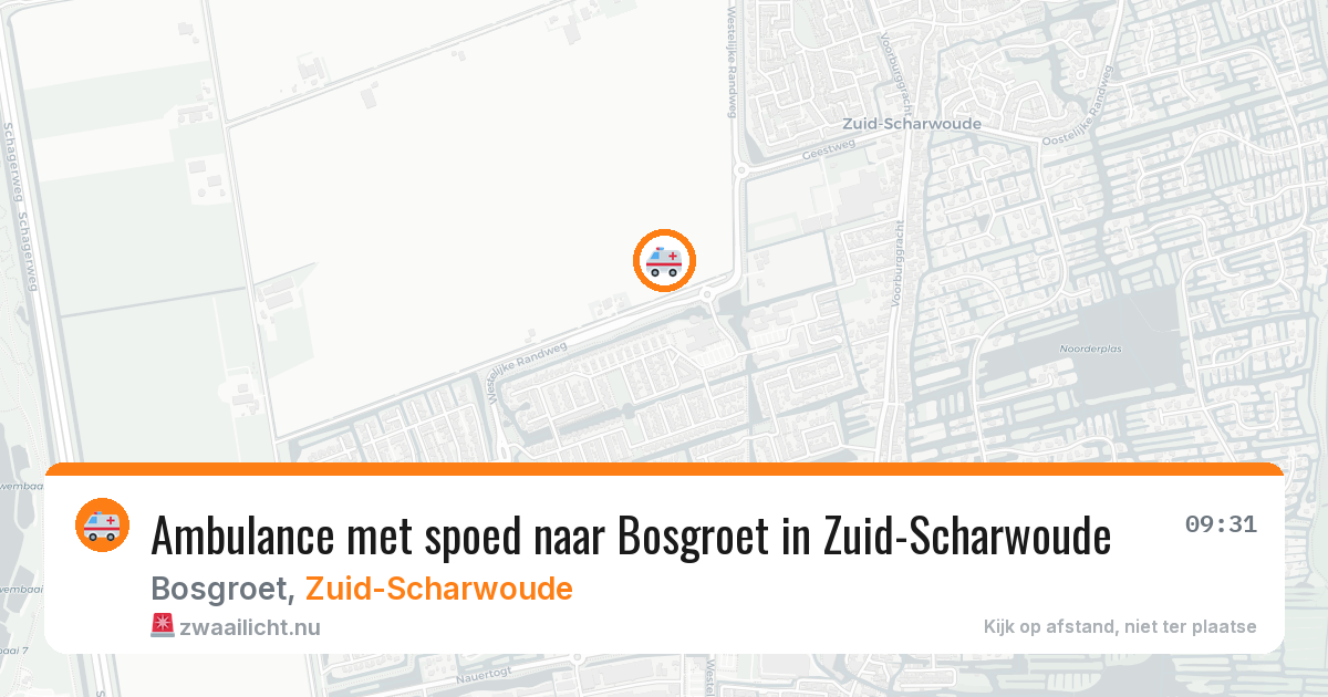 Ambulance met spoed naar Bosgroet in Zuid-Scharwoude — 24 mei 2026