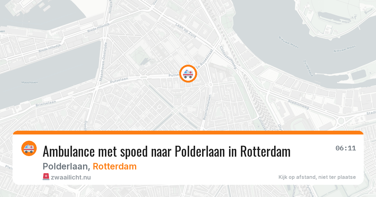 Ambulance met spoed naar Polderlaan in Rotterdam — 14 jul 2026