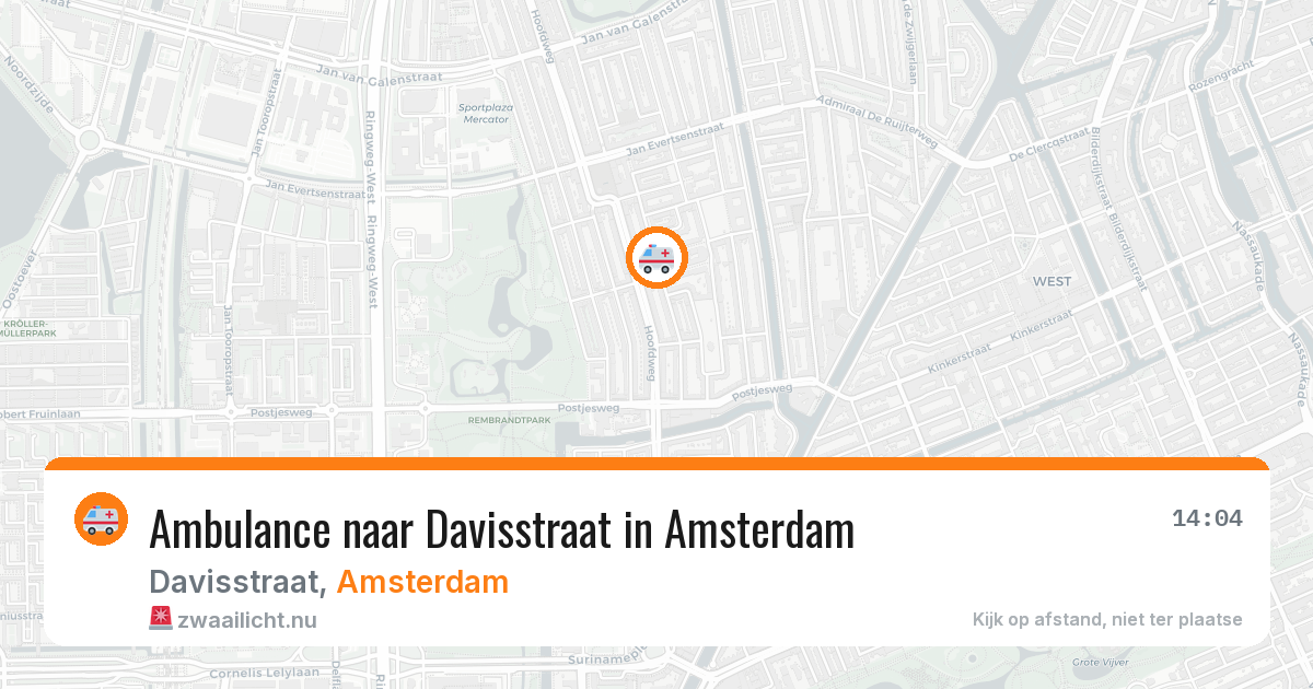 Ambulance naar Davisstraat in Amsterdam — 7 mei 2026