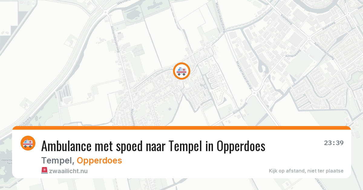 Ambulance met spoed naar Tempel in Opperdoes — 22 jun 2026