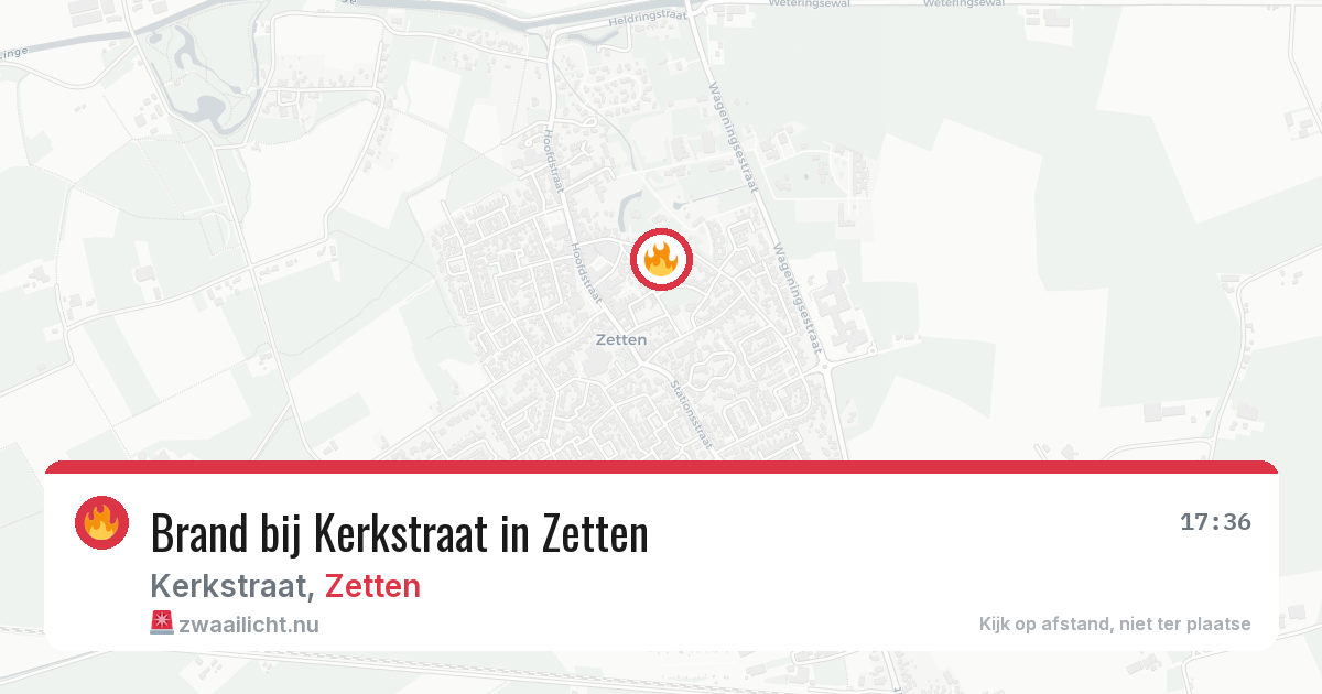 Brand bij Kerkstraat in Zetten — 29 mei 2026