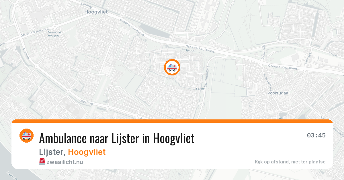 Ambulance naar Lijster in Hoogvliet — 12 jul 2026