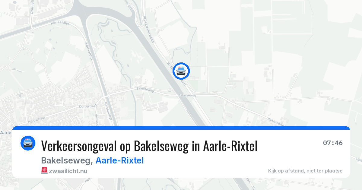 Verkeersongeval op Bakelseweg in Aarle-Rixtel — 18 mei 2026
