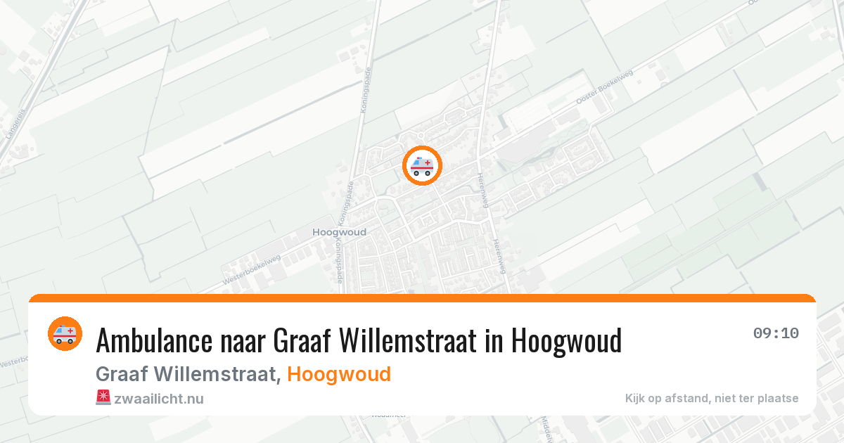 Ambulance naar Graaf Willemstraat in Hoogwoud — 23 jul 2026