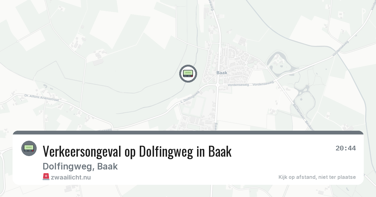 Verkeersongeval op Dolfingweg in Baak — 19 mei 2026