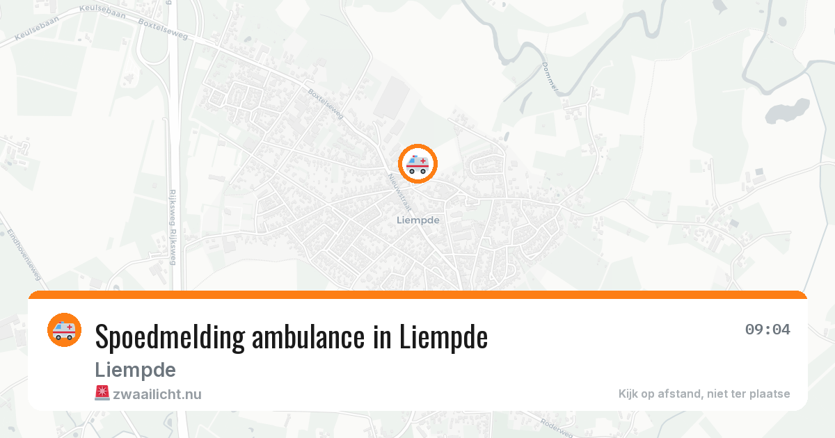 Spoedmelding ambulance in Liempde — 5 jul 2026