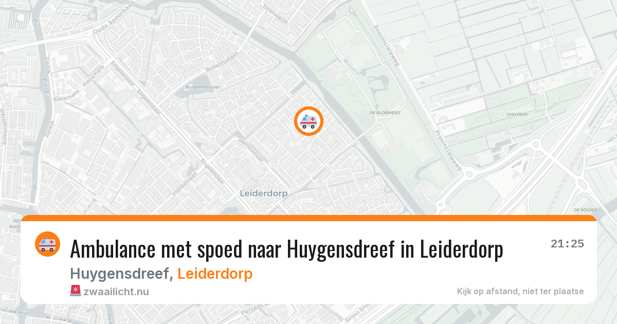 Ambulance met spoed naar Huygensdreef in Leiderdorp — 26 jul 2026