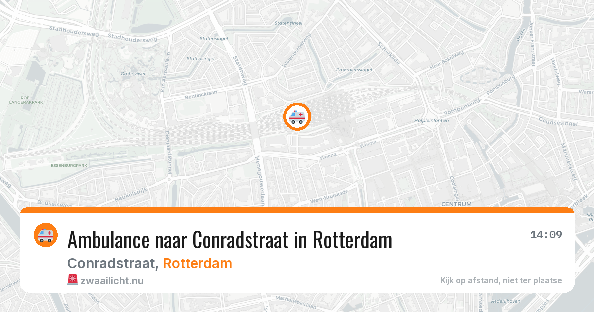 Ambulance naar Conradstraat in Rotterdam — 23 mrt 2026