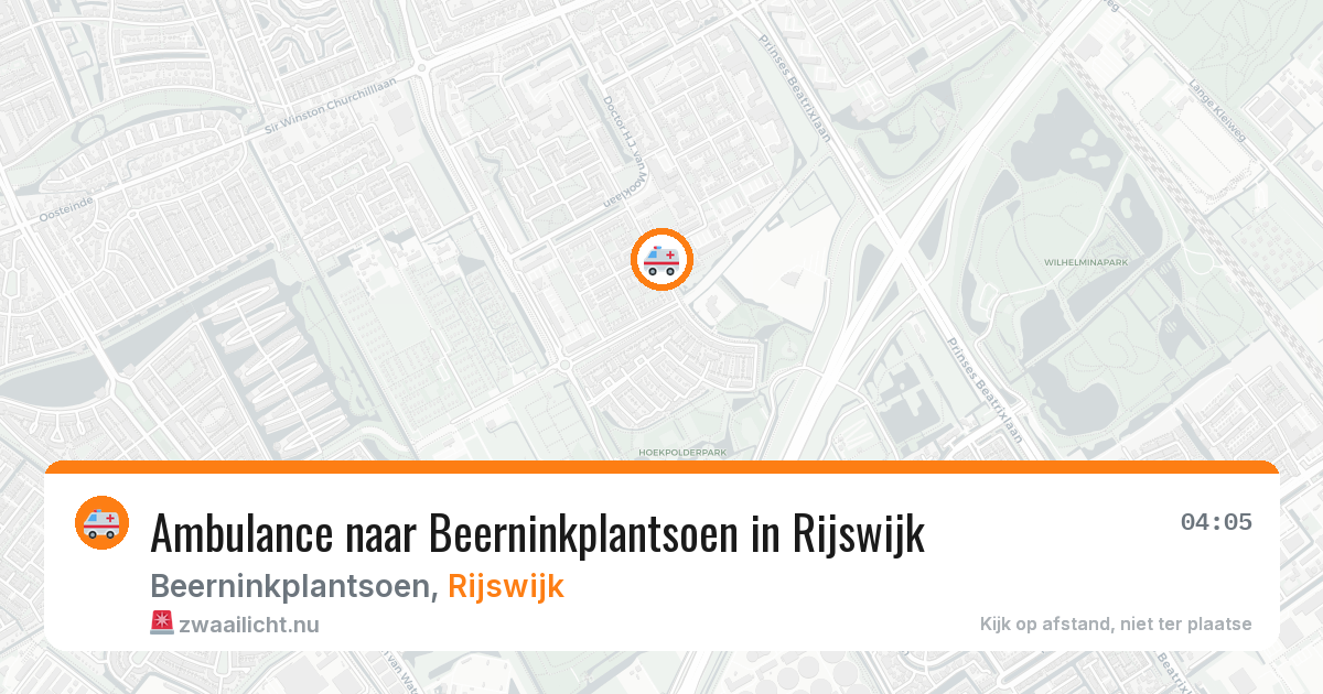 Ambulance naar Beerninkplantsoen in Rijswijk — 24 mei 2026