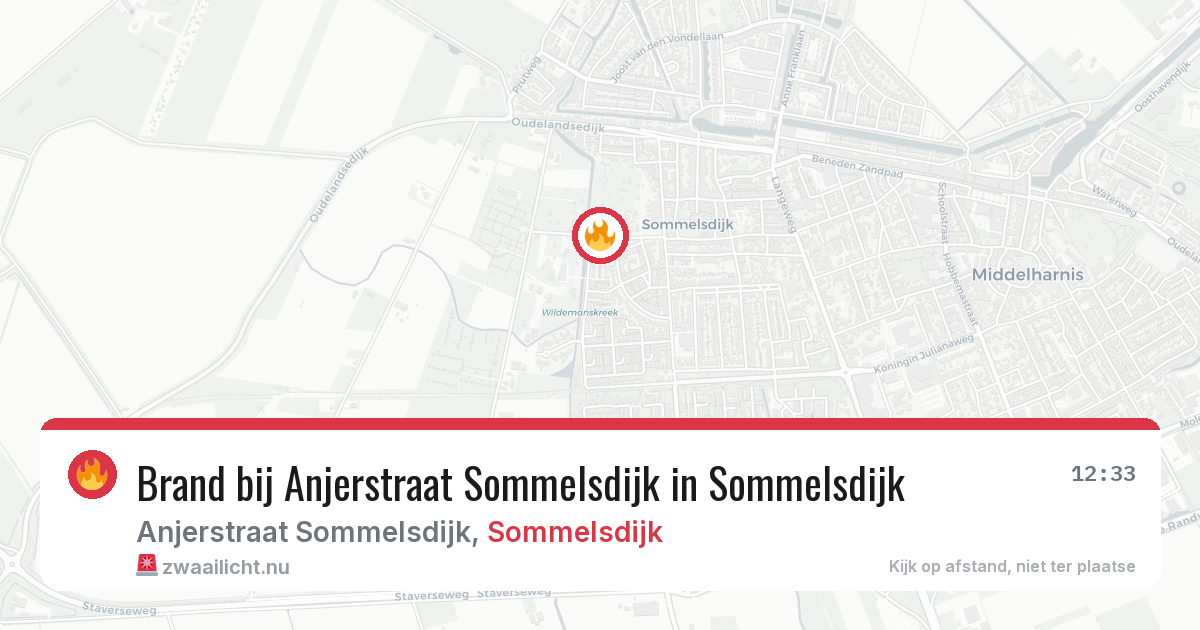 Brand bij Anjerstraat Sommelsdijk in Sommelsdijk — 15 jul 2026