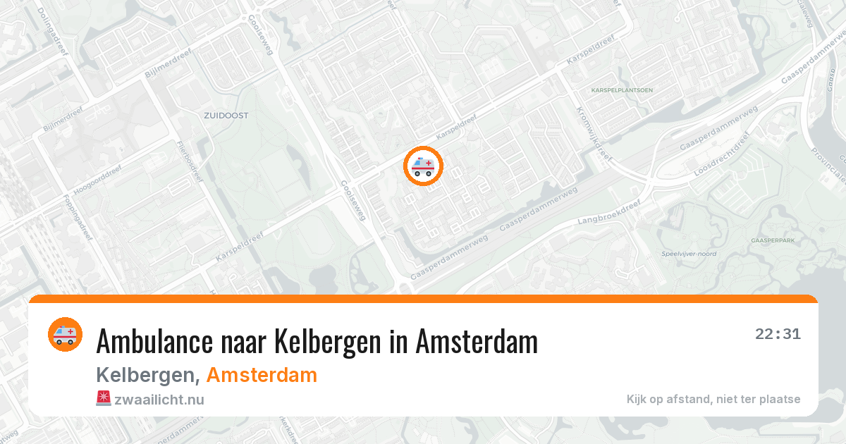 Ambulance naar Kelbergen in Amsterdam — 3 feb 2026