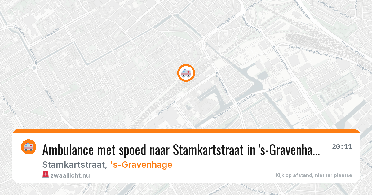 Ambulance met spoed naar Stamkartstraat in 's-Gravenhage — 18 jul 2026