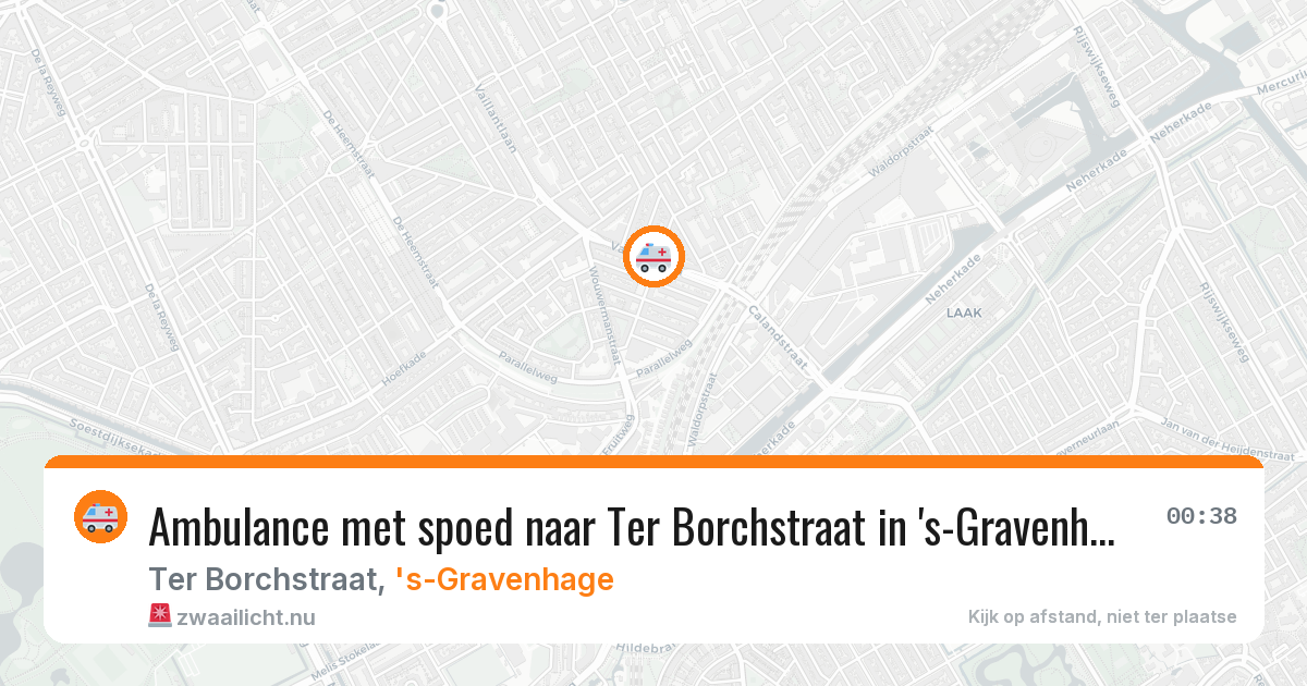 Ambulance met spoed naar Ter Borchstraat in 's-Gravenhage — 12 mei 2026