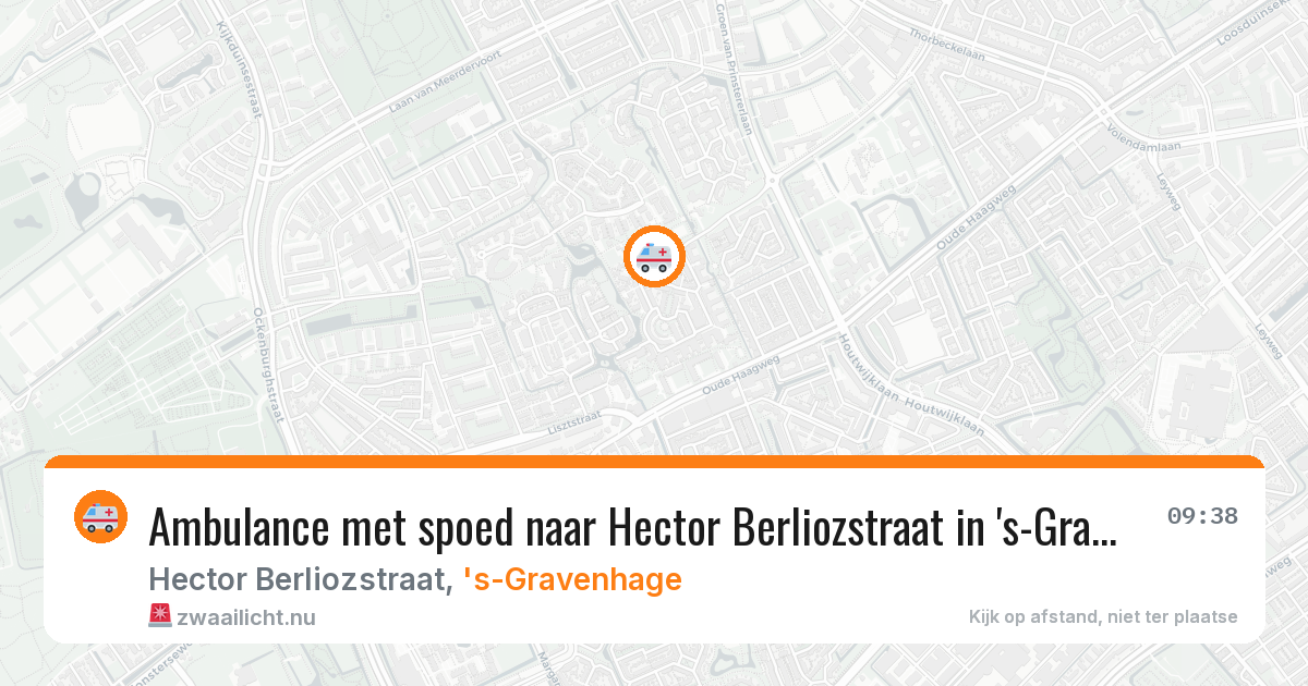 Ambulance met spoed naar Hector Berliozstraat in 's-Gravenhage — 24 jul 2026