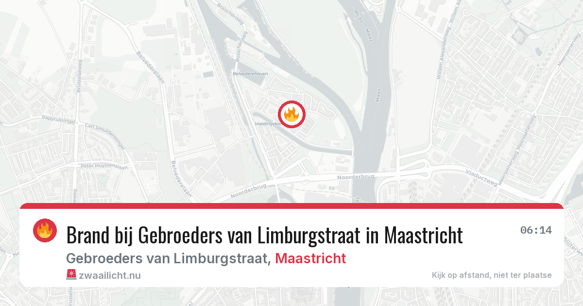 Brand bij Gebroeders van Limburgstraat in Maastricht — 21 mrt 2026