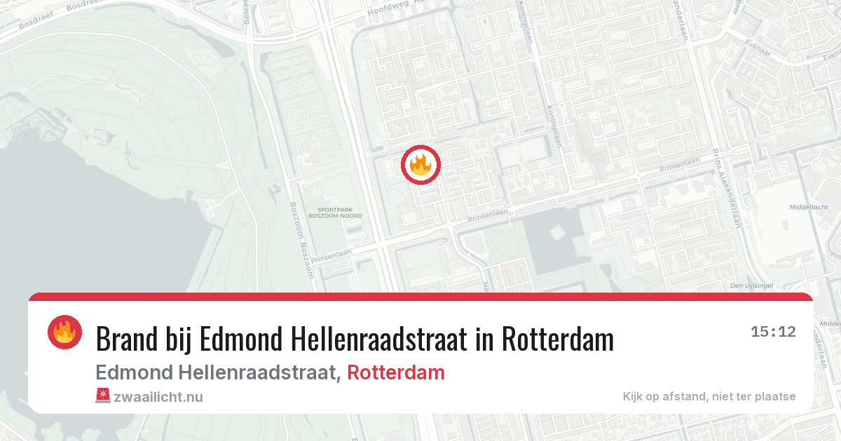 Brand bij Edmond Hellenraadstraat in Rotterdam — 15 jul 2026