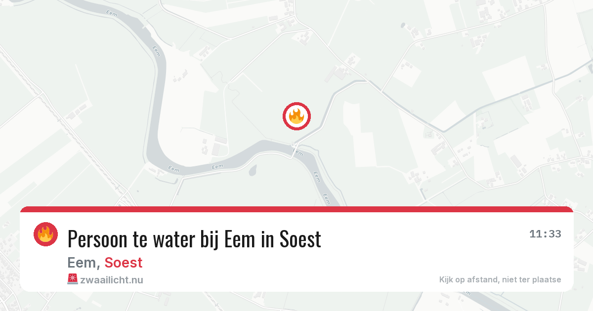 Persoon te water bij Eem in Soest — 30 mrt 2026
