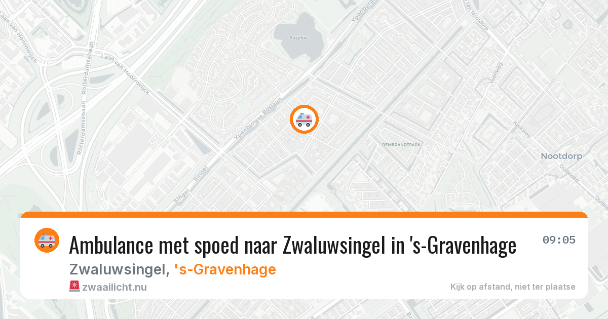 Ambulance met spoed naar Zwaluwsingel in 's-Gravenhage — 22 jul 2026