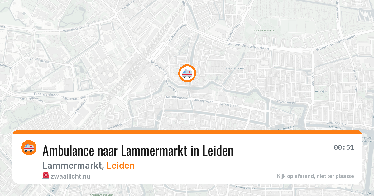 Ambulance naar Lammermarkt in Leiden — 1 jun 2026
