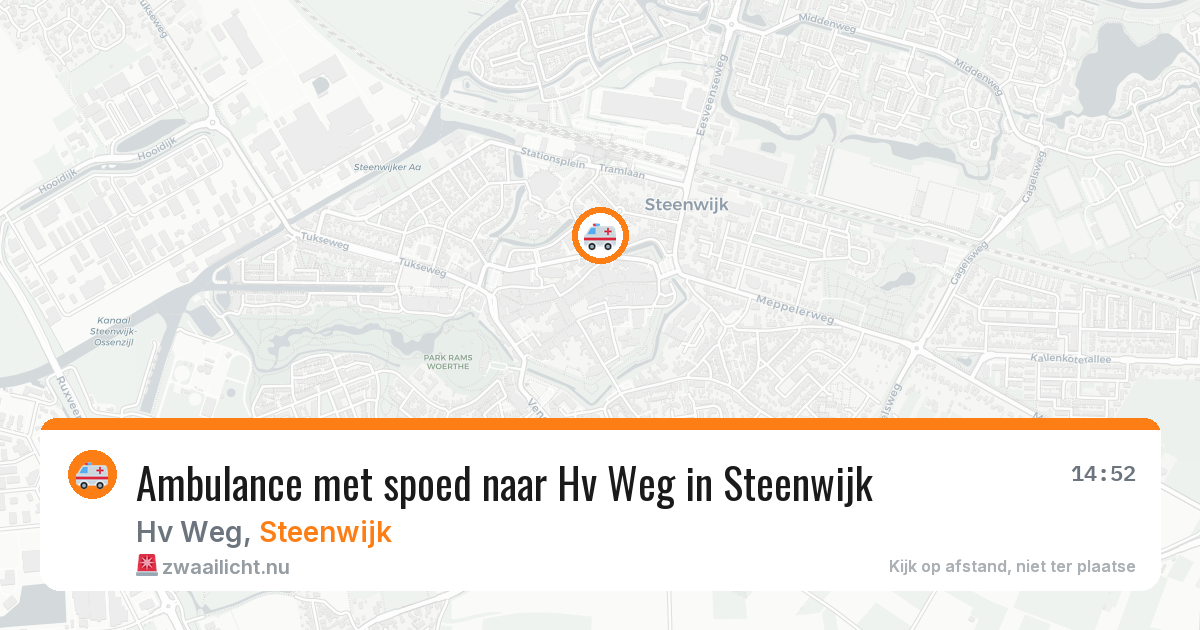 Ambulance met spoed naar Hv Weg in Steenwijk — 22 mei 2026