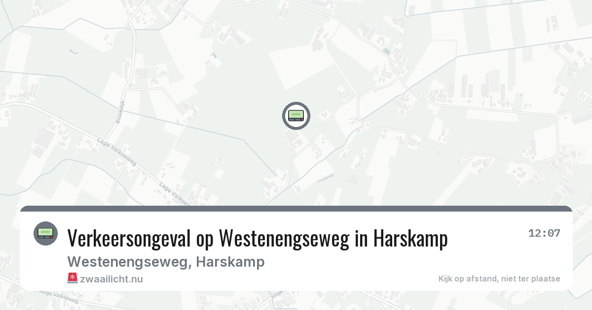 Verkeersongeval op Westenengseweg in Harskamp — 2 mei 2026