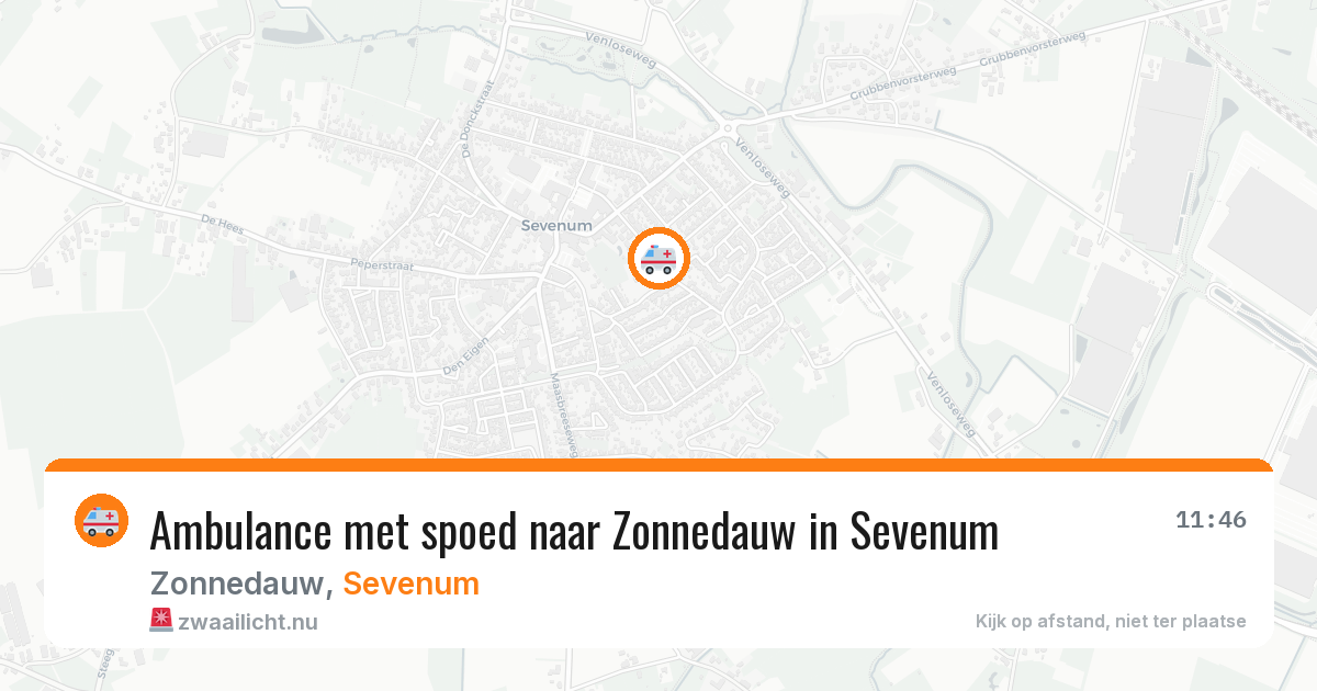 Ambulance met spoed naar Zonnedauw in Sevenum — 21 jul 2026