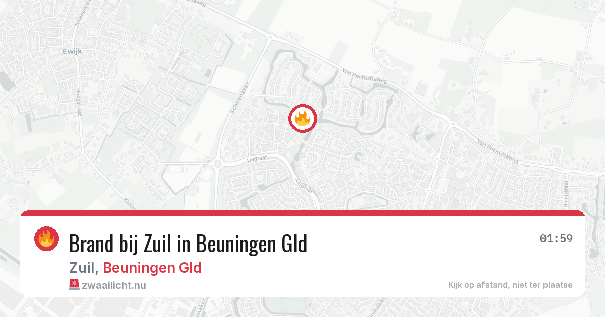 Brand bij Zuil in Beuningen Gld — 26 mei 2026