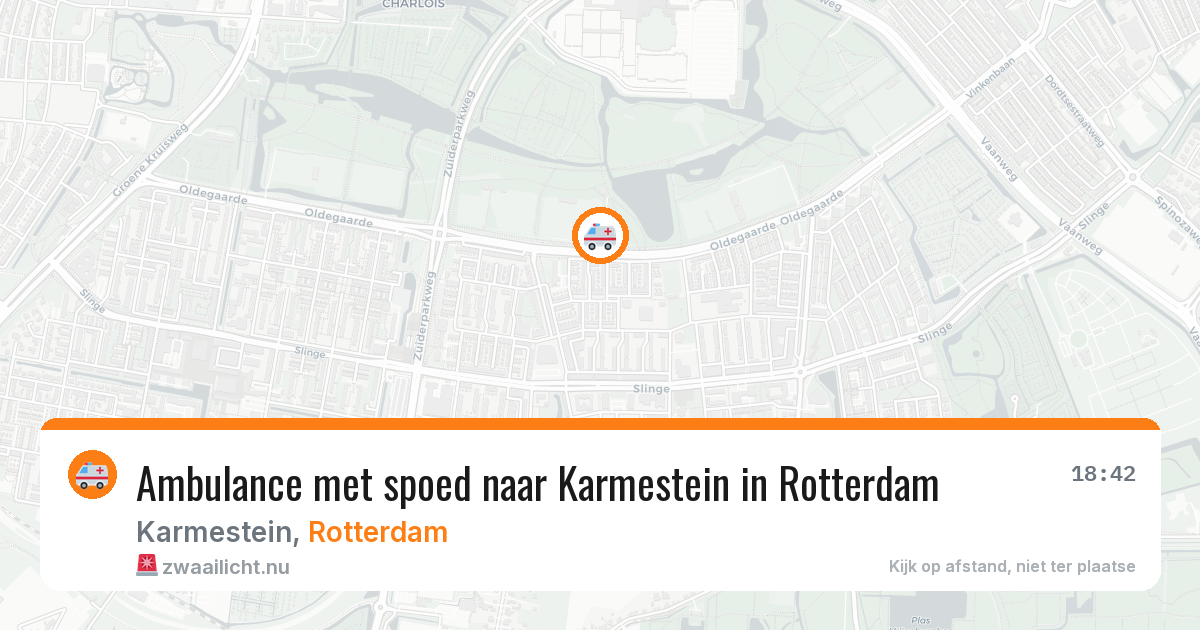 Ambulance met spoed naar Karmestein in Rotterdam — 8 jun 2026
