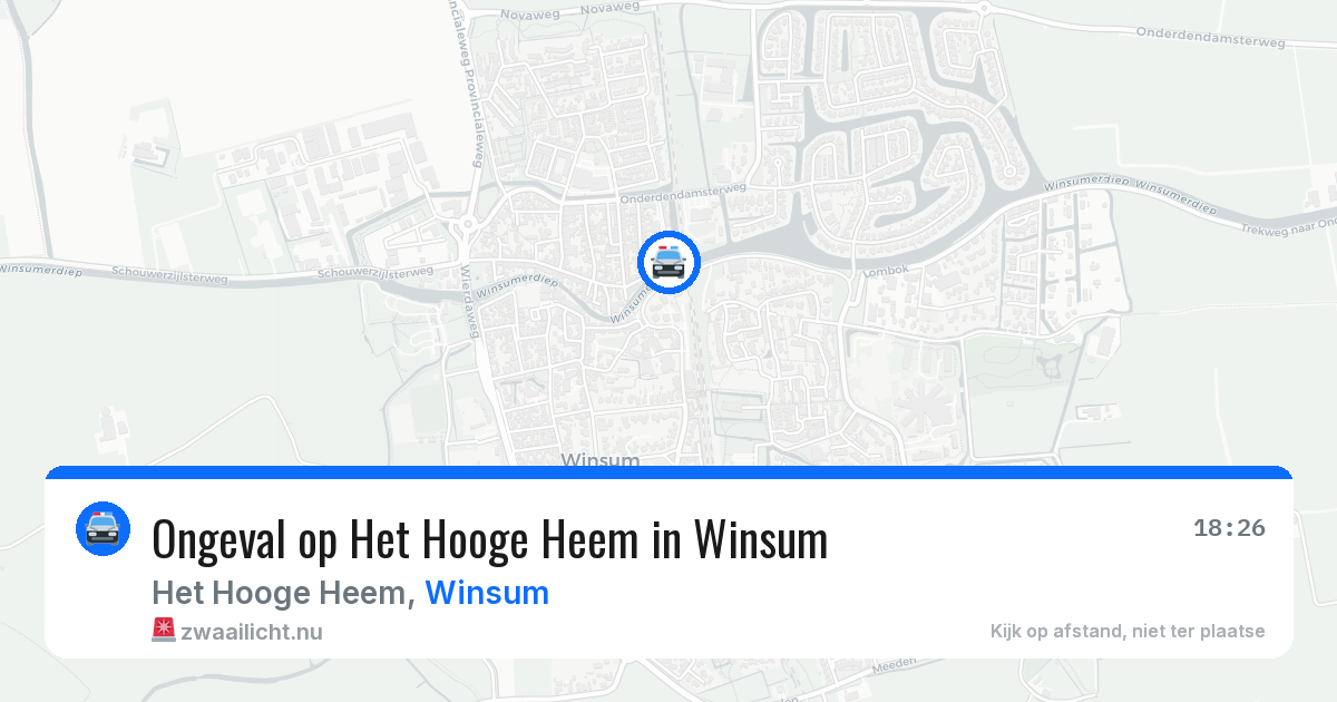 Ongeval op Het Hooge Heem in Winsum — 10 jul 2026