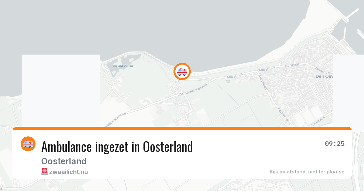 Ambulance ingezet in Oosterland — 8 mei 2026