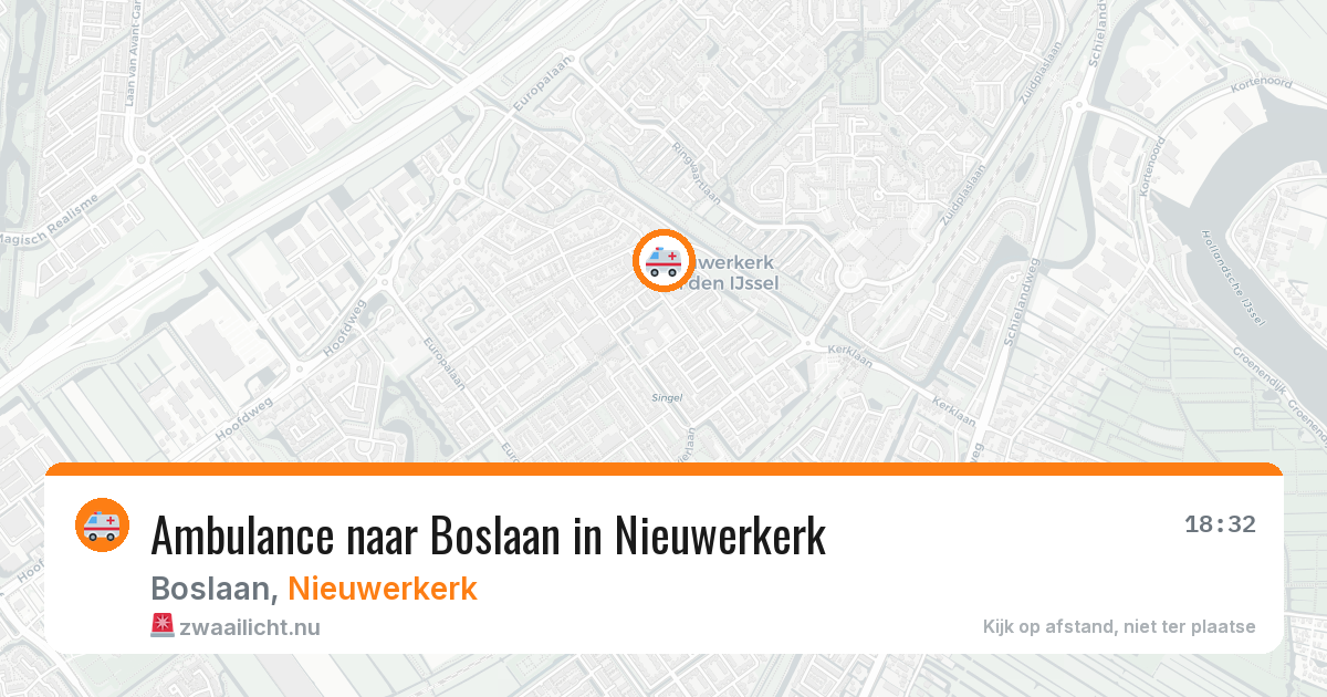 Ambulance naar Boslaan in Nieuwerkerk — 15 jul 2026