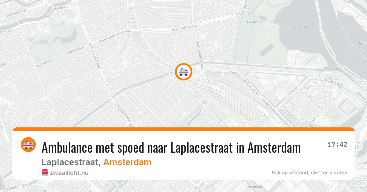 Ambulance met spoed naar Laplacestraat in Amsterdam — 9 jun 2026