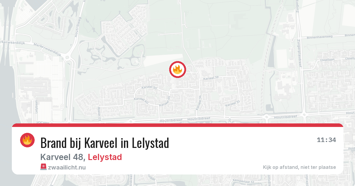 Brand bij Karveel in Lelystad — 16 mei 2026