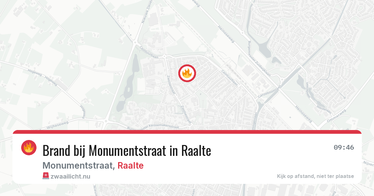 Brand bij Monumentstraat in Raalte — 8 mei 2026