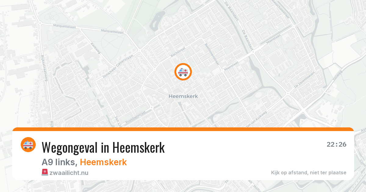 Wegongeval in Heemskerk — 8 jul 2026
